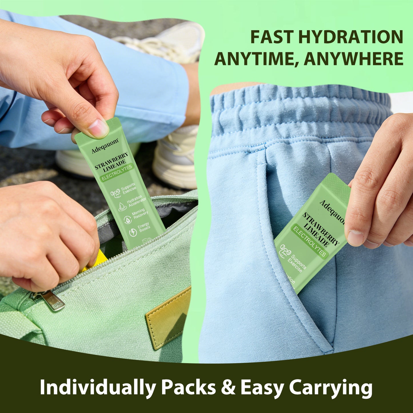Strawberry Limeade Electrolyte Packets | Sugar-Free Hydration | 30 Sticks