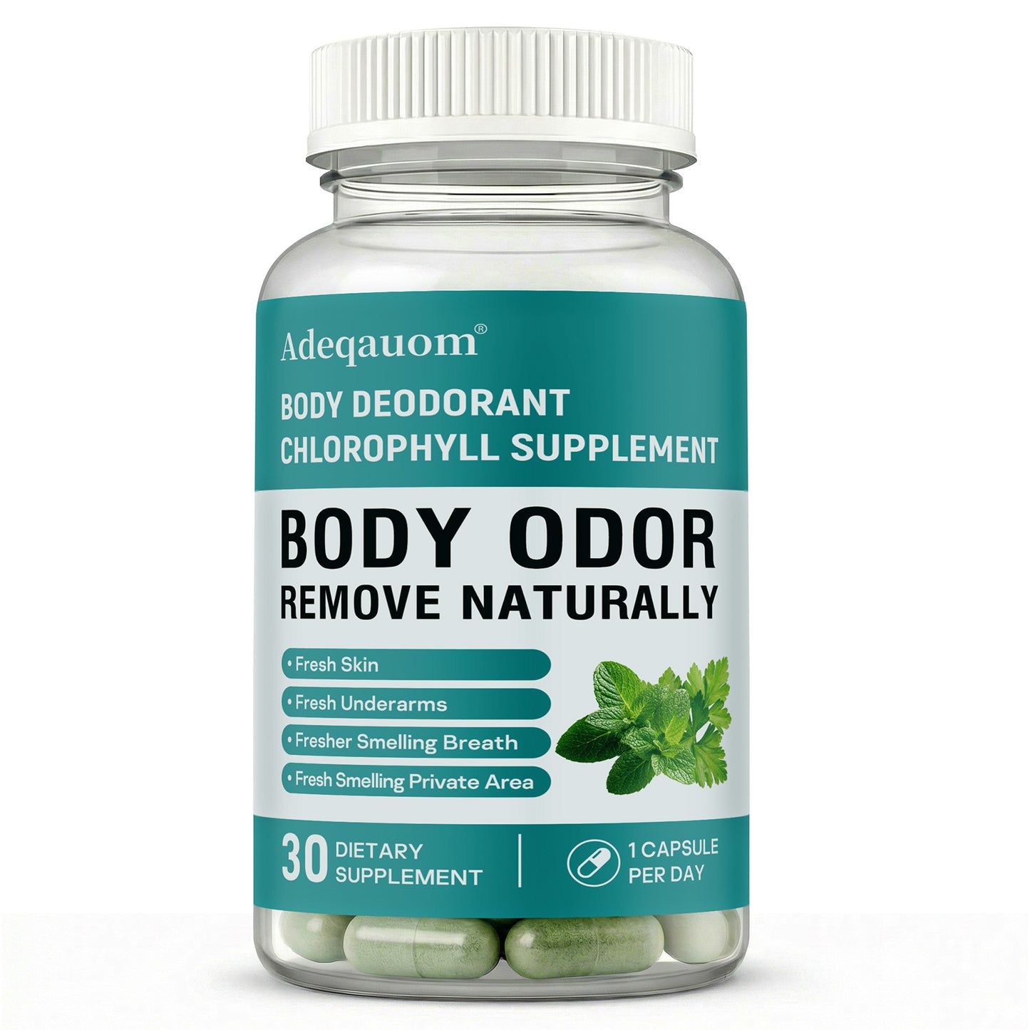 Chlorophyll Body Deodorant Capsules | Internal Odor Control & Gut Health Support