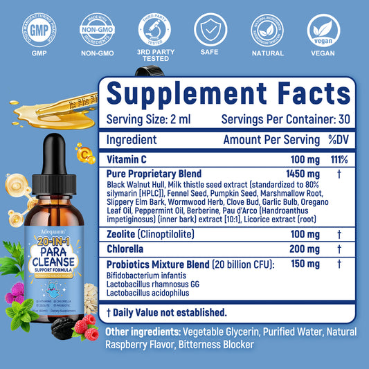 20-in-1 Para Cleanse Drops | Advanced Gut & Digestive Support for Adults & Kids