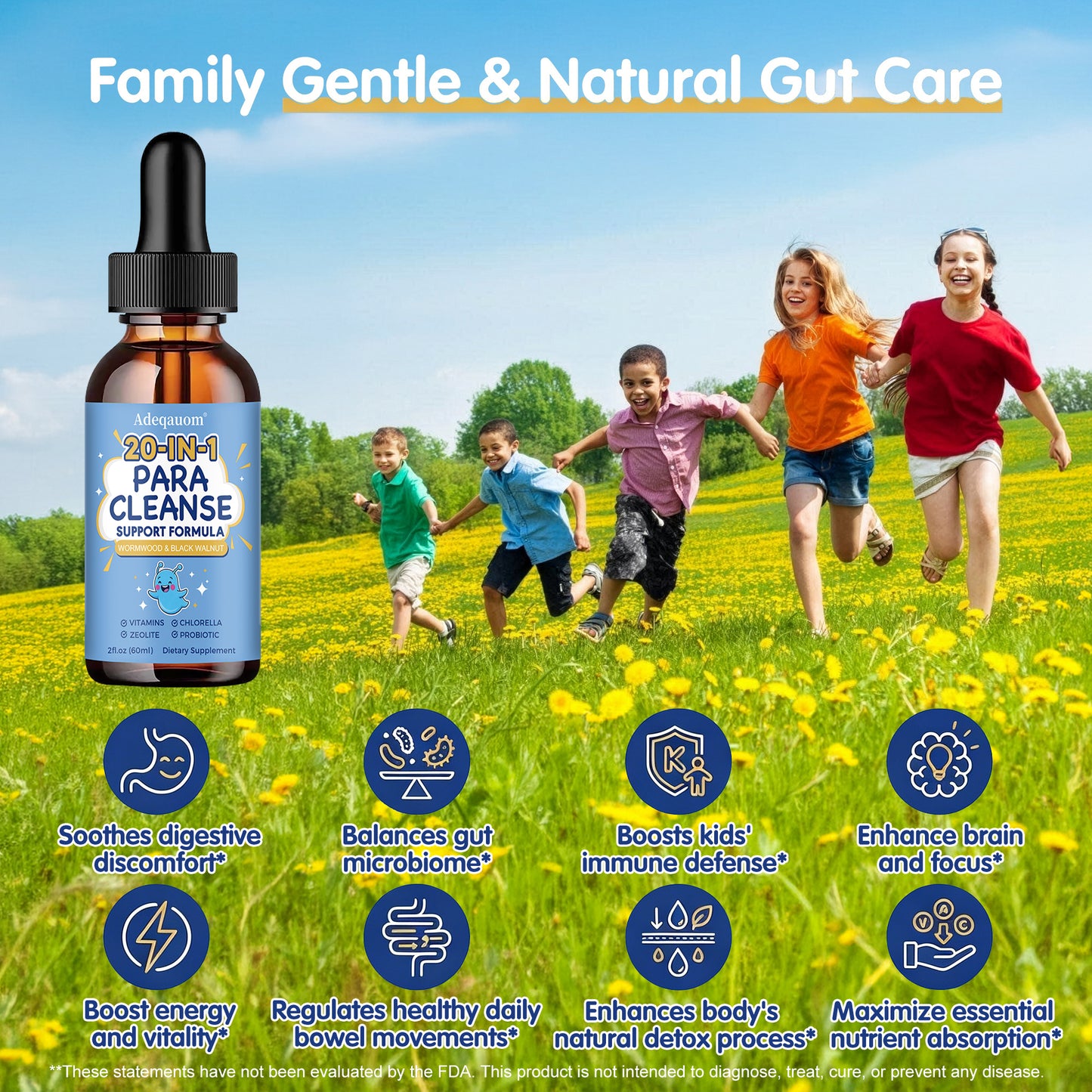 20-in-1 Para Cleanse Drops | Advanced Gut & Digestive Support for Adults & Kids