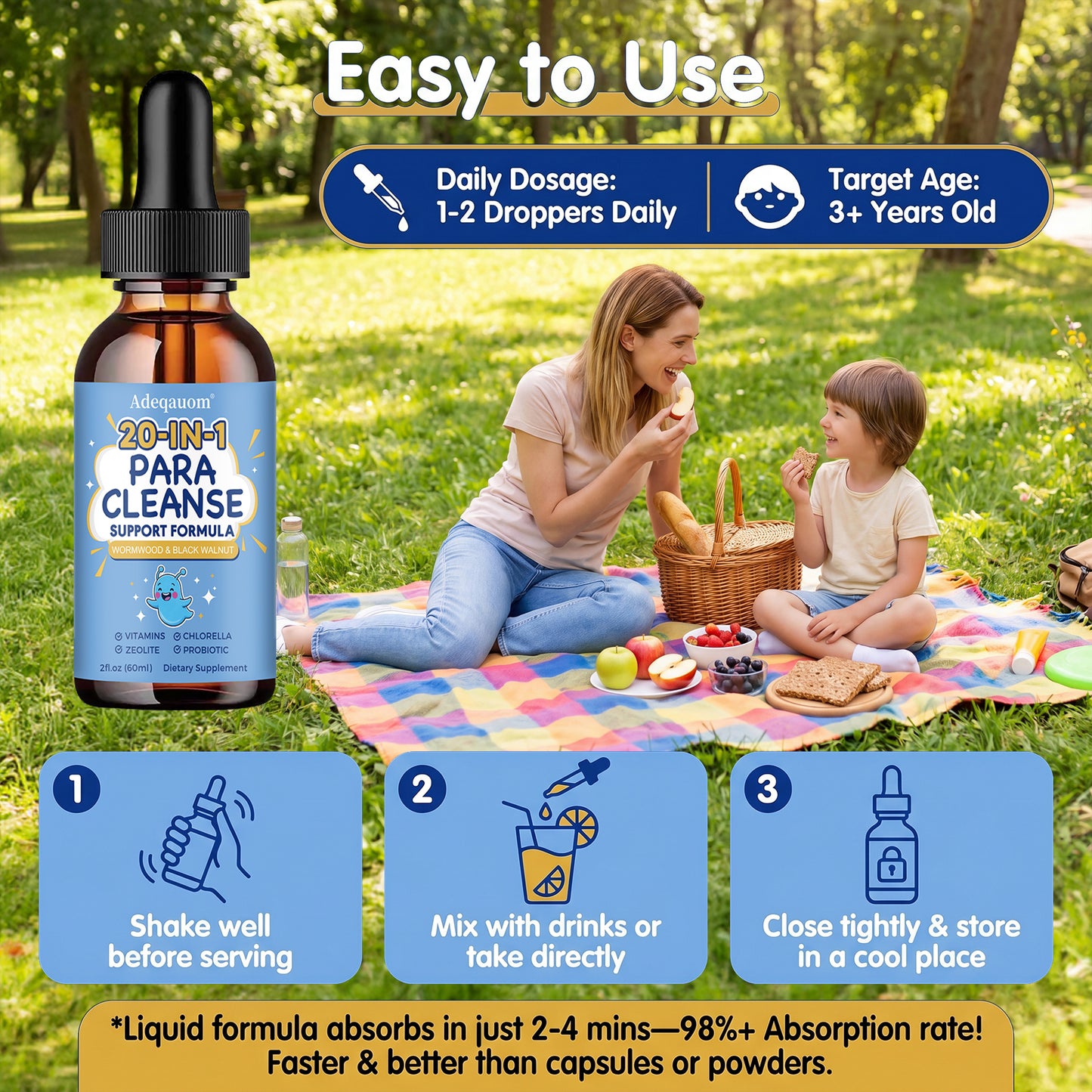 20-in-1 Para Cleanse Drops | Advanced Gut & Digestive Support for Adults & Kids