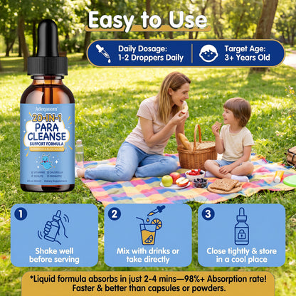 20-in-1 Para Cleanse Drops | Advanced Gut & Digestive Support for Adults & Kids