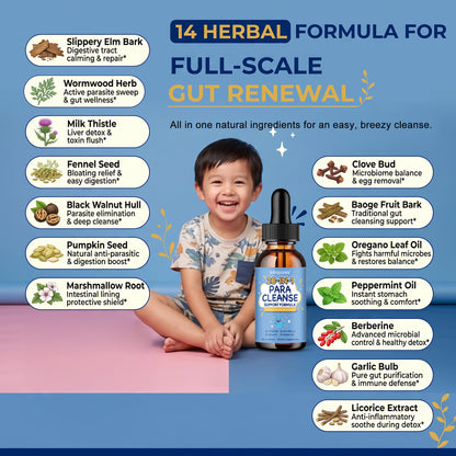 20-in-1 Para Cleanse Drops | Advanced Gut & Digestive Support for Adults & Kids