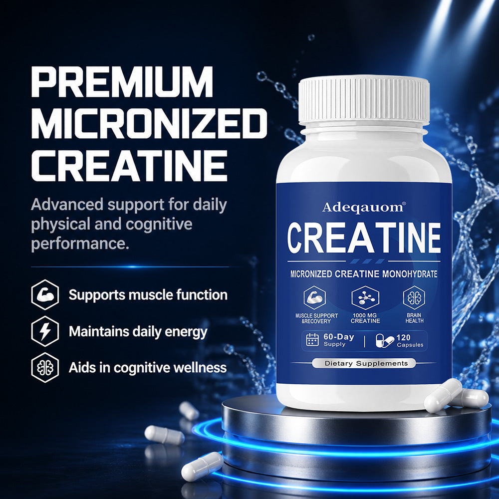 Adeqauom® Micronized Creatine Monohydrate | Muscle Support, Recovery & Brain Health