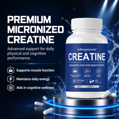 Adeqauom® Micronized Creatine Monohydrate | Muscle Support, Recovery & Brain Health