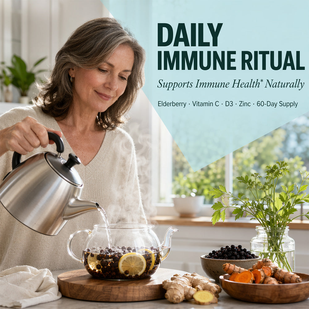 Adeqauom® Elderberry Complex 8-in-1 | with Vitamin C, D3, Zinc, Echinacea, Ginger, Turmeric & Ashwagandha for Immune Support