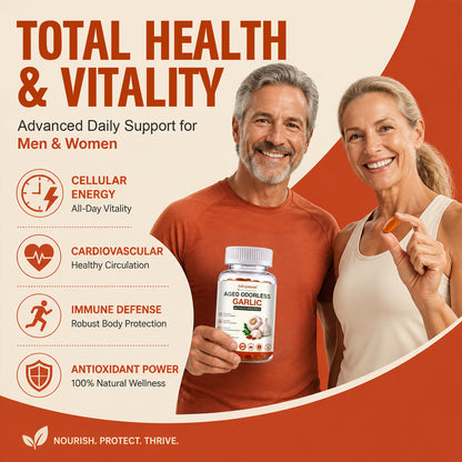 Adeqauom® Aged Odorless Garlic | with CoQ10 Ubiquinol for Heart & Cardiovascular Health