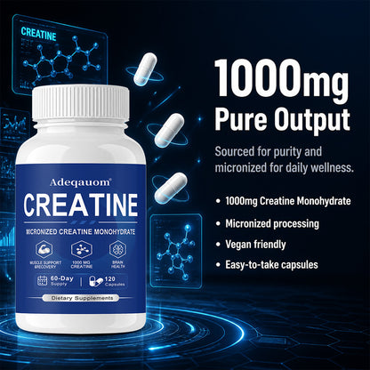Adeqauom® Micronized Creatine Monohydrate | Muscle Support, Recovery & Brain Health