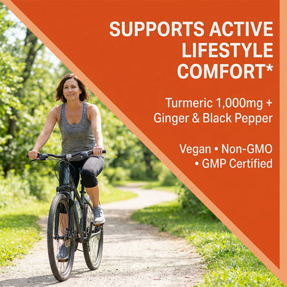 Adeqauom® Organic Turmeric | with Ginger Root & Black Pepper for Healthy Inflammation Response