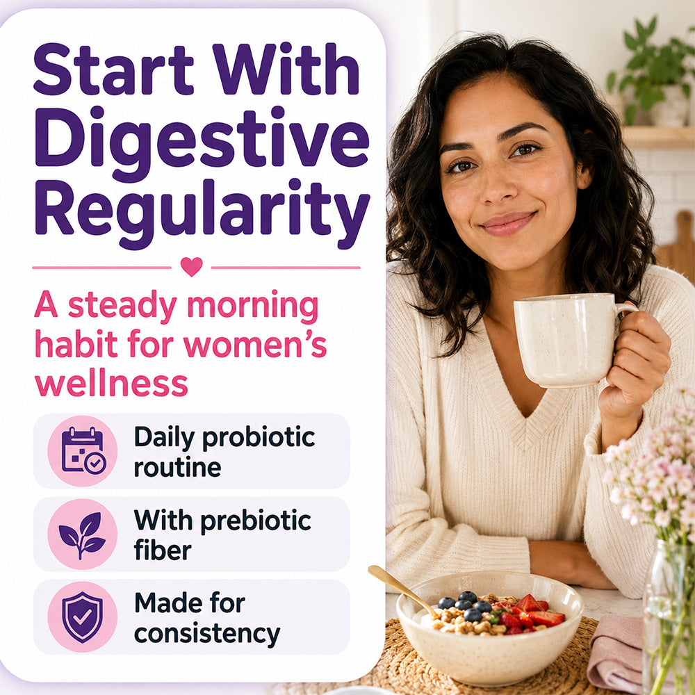 Adeqauom® Women's Probiotics | with Prebiotics & Cranberry for Digestive, Immune & Feminine Health