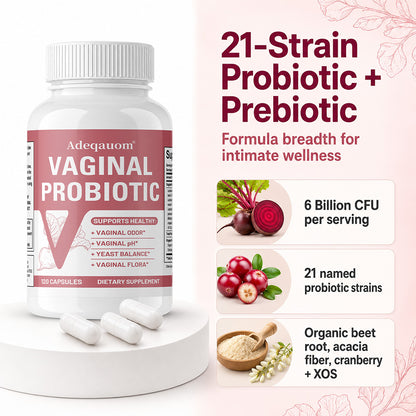 Adeqauom® Vaginal Probiotic | pH, Odor & Yeast Balance Support