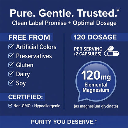 Adeqauom® Magnesium Glycinate | For Sensitive Individuals, Cardiometabolic, Neurocognitive & Musculoskeletal Health