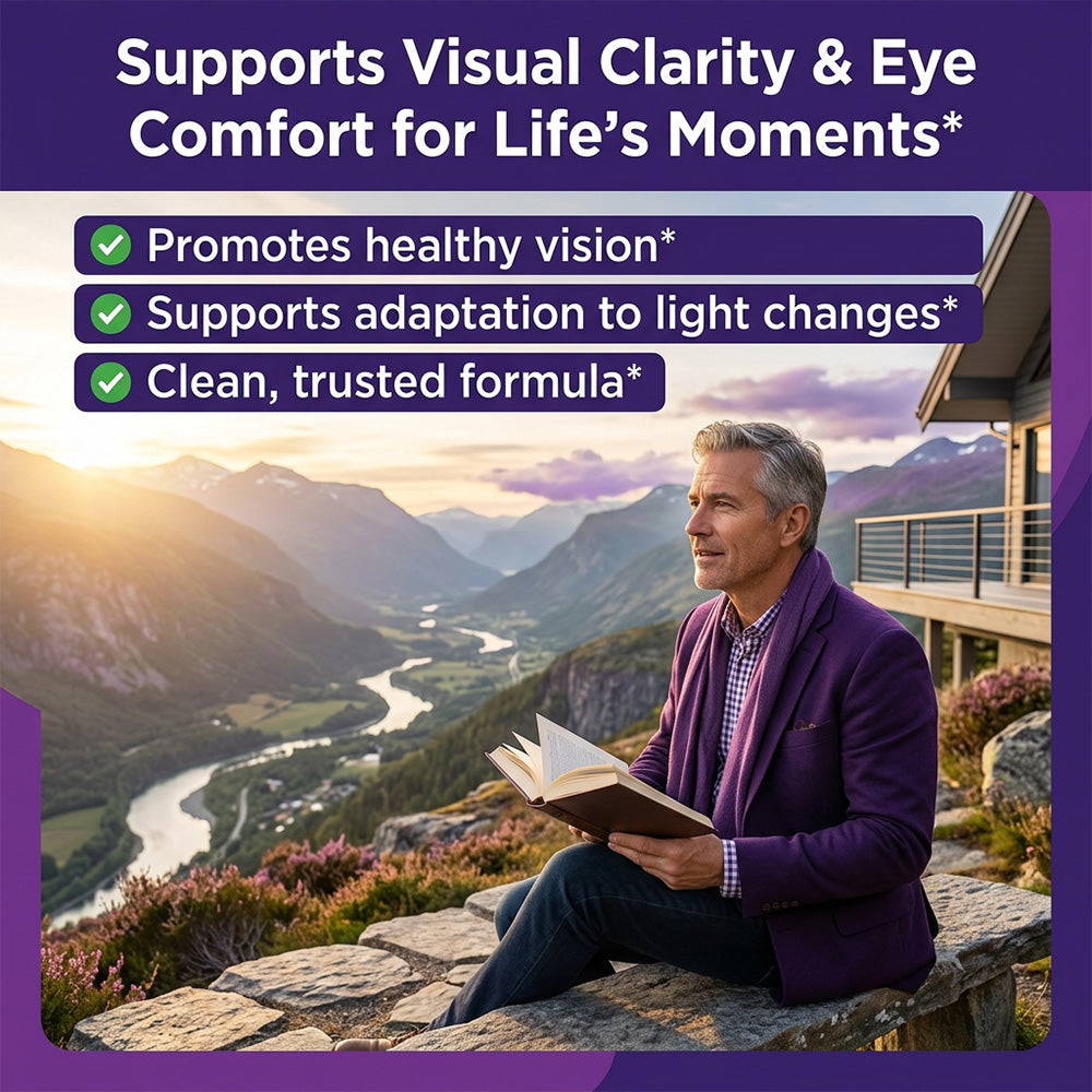 Adeqauom® Eye Health Supplement – Marigold, Bilberry Extract & Beta-Carotene Capsules for Dry Eyes, Vision & Blue Light Support (120 Capsules)