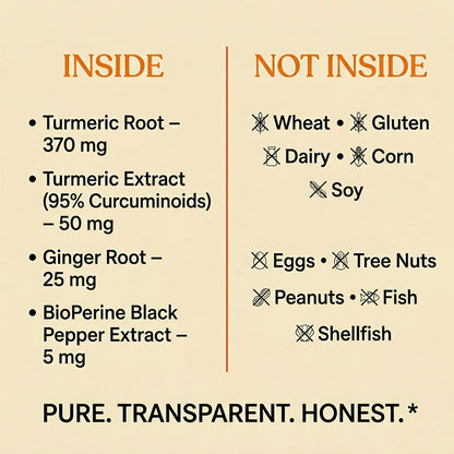 Adeqauom® Turmeric Curcumin Complex | Made with Organic Ginger for Joint & Heart Health