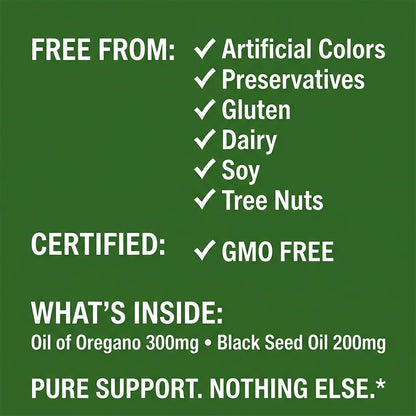 Adeqauom® Oil of Oregano | with Black Seed Oil for Ultra High Carvacrol & Thymoquinone Immune Support