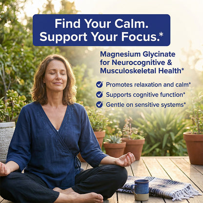 Adeqauom® Magnesium Glycinate | For Sensitive Individuals, Cardiometabolic, Neurocognitive & Musculoskeletal Health